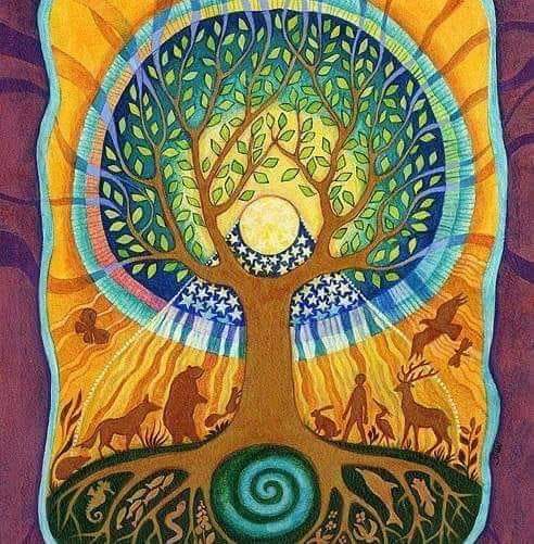 peinture de l'arbre monde